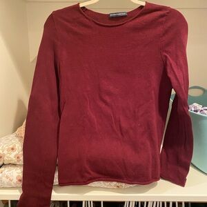 Brandy Melville Burgundy Crew Neck Sweater